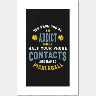 Funny Pickleball Contacts in Phone Posters and Art